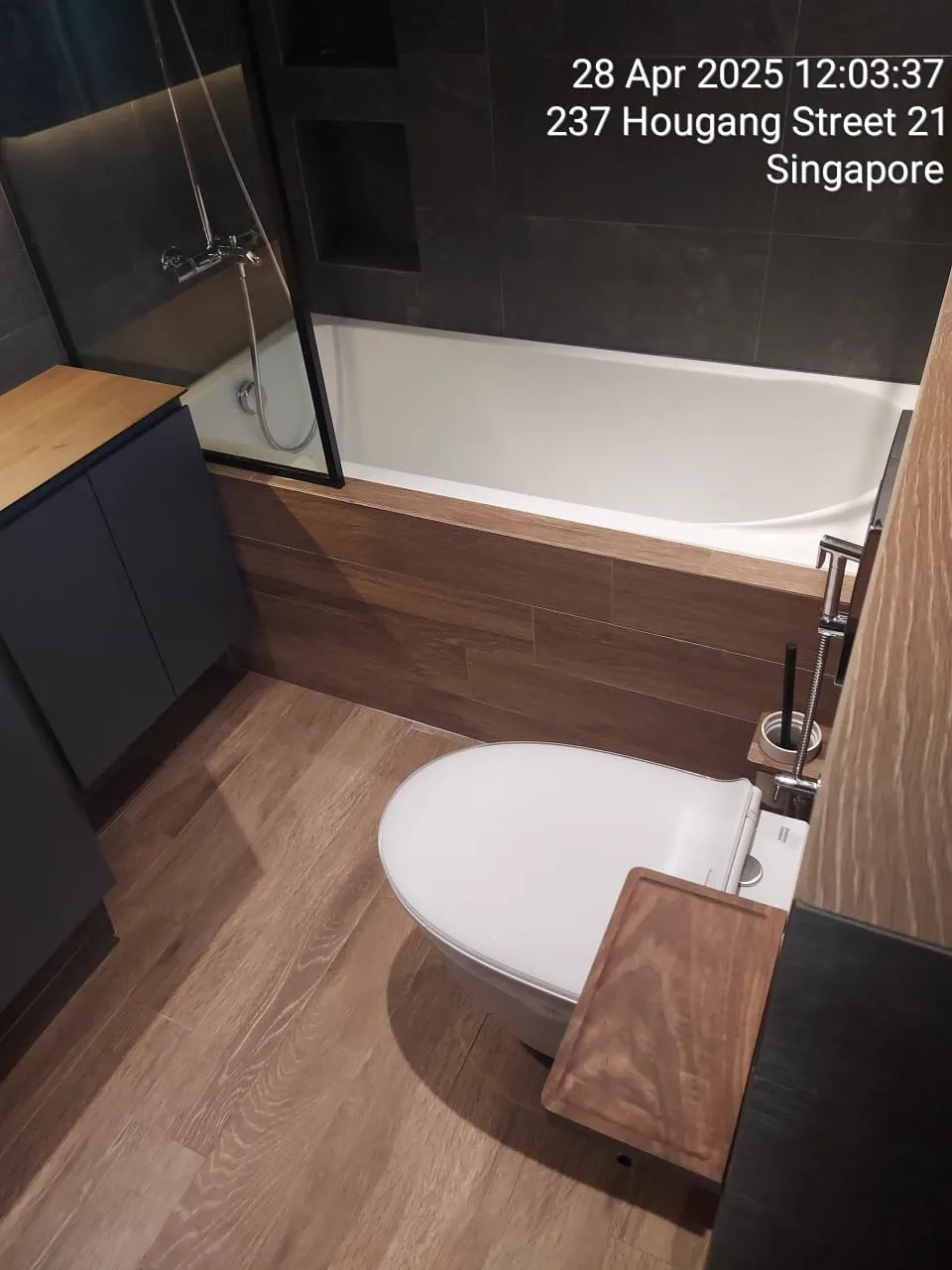 Toilet and bathroom Waterproofing Singapore - Sealing gap - Hougang Street Toilet and bathroom Waterproofing Singapore - Sealing gap - Hougang Street